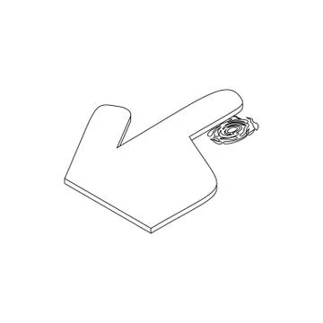 Getting thumb print icon, isometric 3d style Stock Illustration