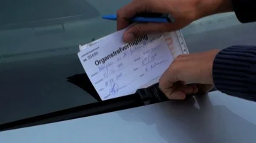 Getting a ticket Stock Footage 85684906