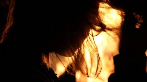 Getting too hot by the fire Stock Footage 122307513