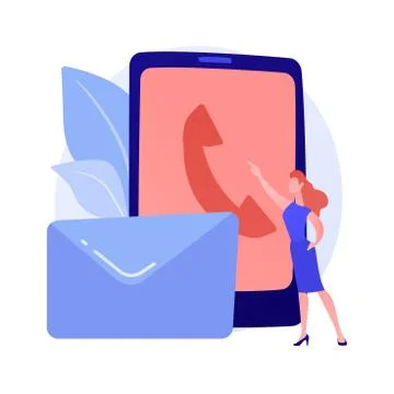 Getting in touch vector concept metaphor Stock Illustration
