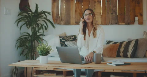 Getting Work Done from a Distance Stock Footage 138882380