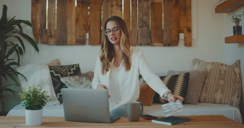 Getting Work Done from a Distance Stock Footage 138883046