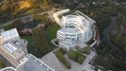 Getty Museum Flyover to Garden Stock-Footage 108603569