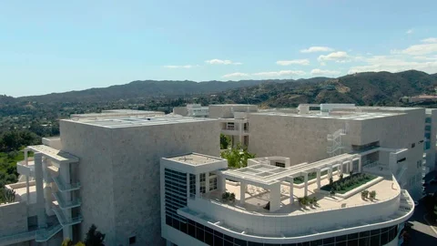 Getty Museum Pull Away 4k Stock Footage