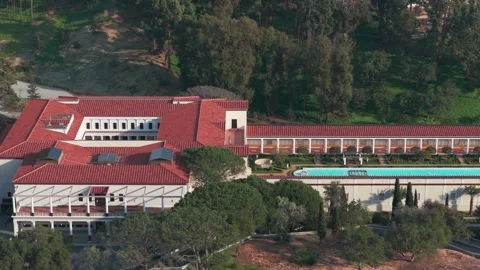 Getty-Villa Classical Art Museum in Pacific Palisades Stock Footage 331701513