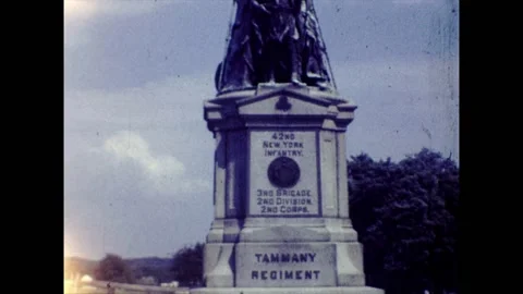 Gettysburg Pennsylvania Monument Stock Footage 170718611