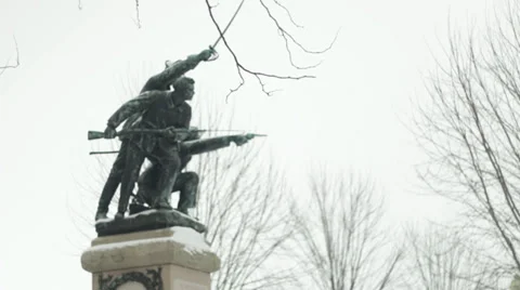 Gettysburg Statue Stock Footage 34243103
