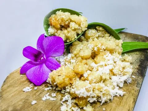 Getuk whitebackground Stock Photos