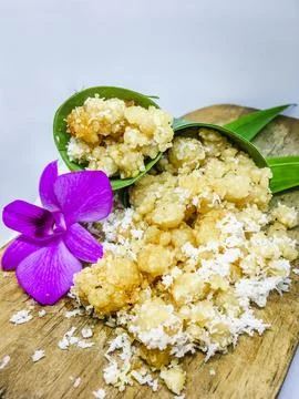 Getuk whitebackground Stock Photos