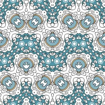 Gewellte Streifen graphical seamless pattern with ornamental waved stripes... Foto stock