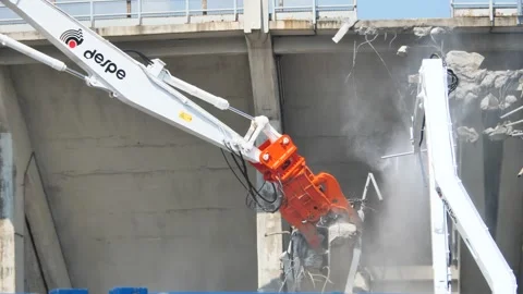 Gewiss stade demolition Stock Footage 243341526