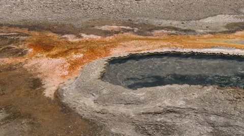 Geyser with algae Stock Footage 8678069