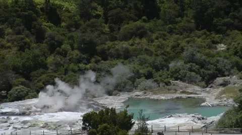 Geyser Beginning To Vent Stock Footage 11444798