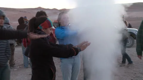 Geyser in Bolivia Stock Footage 49724657