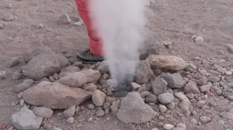 Geyser in Bolivia Stock Footage 49724710