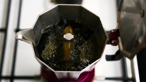 Geyser coffee maker Stock Footage