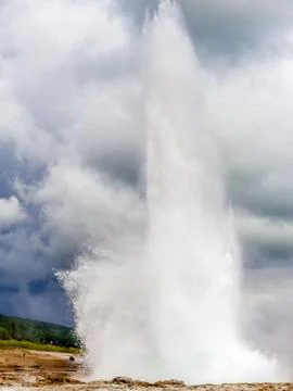 Geyser exploding Stock Photos