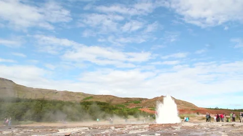 Geyser general view Stock Footage 57513438