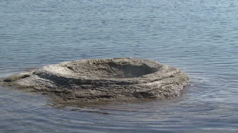 Geyser in lake Stock Footage 27804812