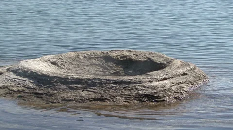 Geyser in lake Video stock 27804869