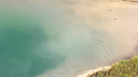 Geyser Pool with Bubbles Stock Footage 11423075