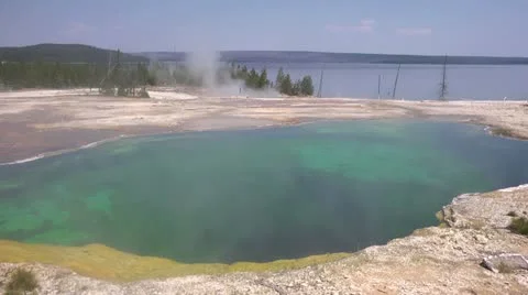 Geyser Pool Yellowstone Stock Footage 11413380
