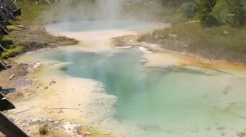 Geyser Pool in Yellowstone Stock Footage 11423083
