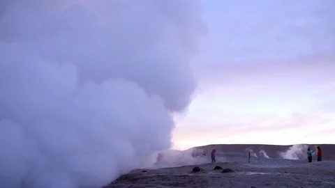 Geyser Steam Video stock 86754454
