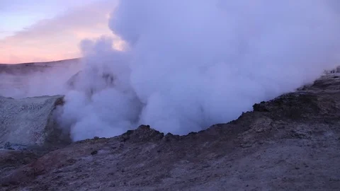 Geyser Steam Stock Footage 86754927