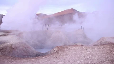 Geyser Steam Stock Footage 86757596