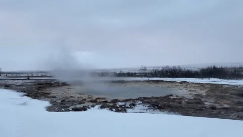 Geysir about to erupt Stock Footage 237970064