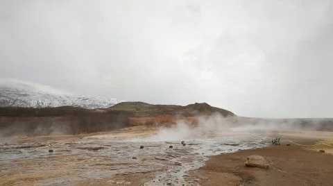 Geysir, large eruption Video stock 698320