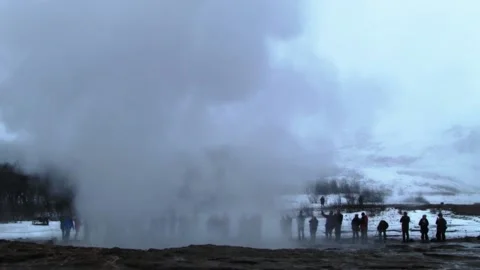 Geysir splash Stock Footage 143027296