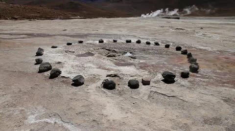 Geysir a volcanic environment with some stream Vídeo Stock 10905565
