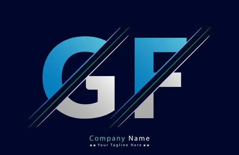 GF Letter logo design vector template. Stock Illustration