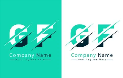 GF Letter Logo Vector Design Concept Elements Stock Illustration