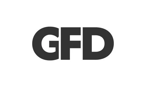 GFD logo design template with strong and modern bold text. Initial based ve.. Stock Illustration