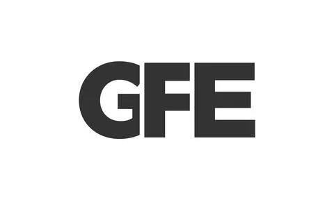 GFE logo design template with strong and modern bold text. Initial based ve.. Stock Illustration