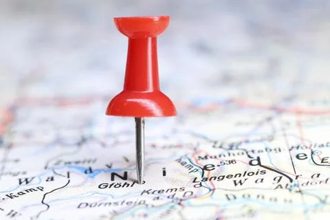 Gfohl, Austria pin on map Stock Photos