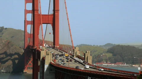 Gg_bridge_traffic01 Stock Footage 477260