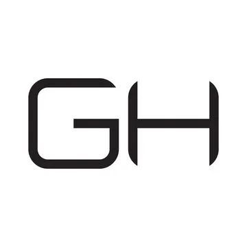 Gh initial letter vector logo icon Stock Illustration