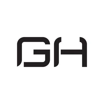 Gh initial letter vector logo icon Stock Illustration
