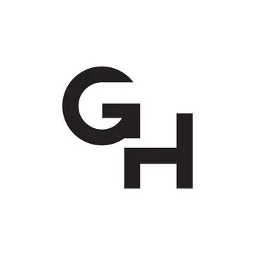 Gh initial letter vector logo Stock Illustration