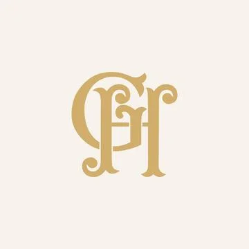 Gh logo design typography Ilustração Stock
