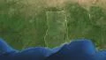 Ghana. 3d earth in space - zoom in on Ghana contoured 4k 4k or 4k+ Resolution