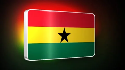 Ghana 3d flag Stock Footage 7754267