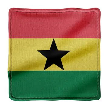 Ghana 3d flag Stock Illustration