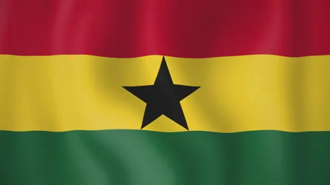 Ghana animated flag. Seamless loop. 4K Stock Footage 145440329