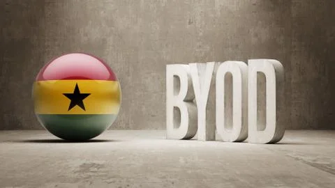 Ghana. Byod  Concept Illustrazione stock