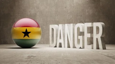 Ghana. Danger  Concept Stock Illustration